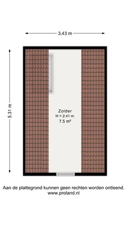 Plattegrond - Hoofdstraat 24, 9356 AW Tolbert - Garage Zolder.jpg